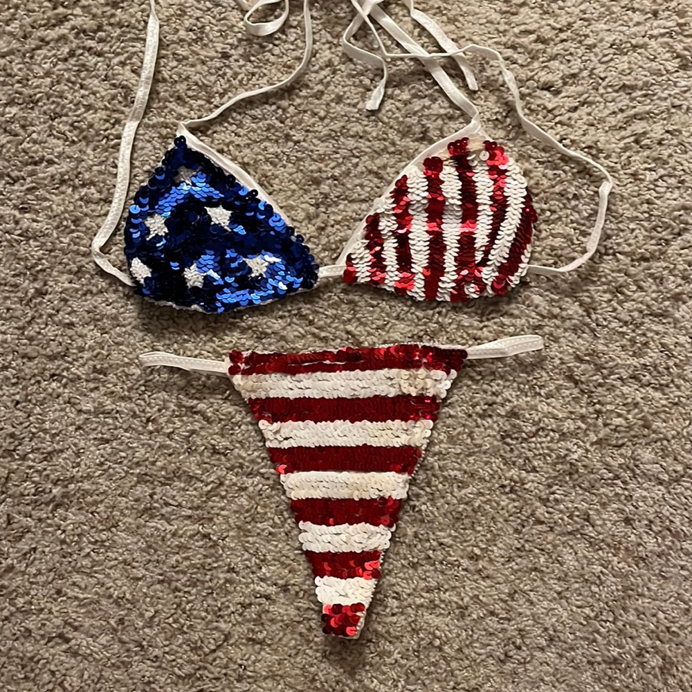 American Flag Bikini Set